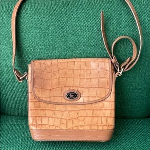 Dooney & Bourke Vintage Croco Bayou Full Flap Crossbody Bag